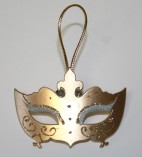 Gold Masquerade Mask Ornament