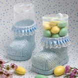 Blue Baby Bootie Mesh Bags