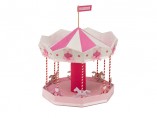 "Pink Carousel Centerpiece Baby Gift" 