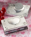 Elegant  Reflections Collection Heart Design Mirror Compact Favors