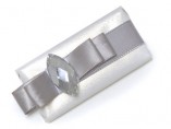 Mirelli Chocolate Wedding Favors, Silver Marquise Stone