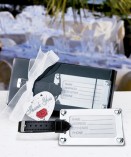 chrome luggage tag favors