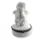 Porcelain Trinket Box - Child  Angel