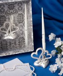 Wedding Pen Set, Interlocking Hearts Design
