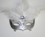 Silver Masquerade Mask Ornament