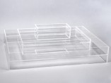 Acrylic-Plexi Three Tier Tray