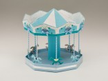 "Blue Carousel Centerpiece or Baby Gift" 