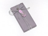 Mirelli Chocolate Favors, Grey/Purple Flip-Flop